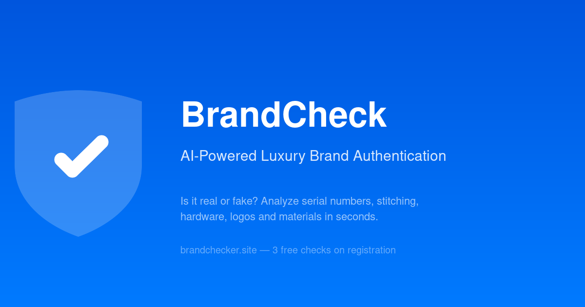 BrandChecker — AI Luxury Brand Authenticator