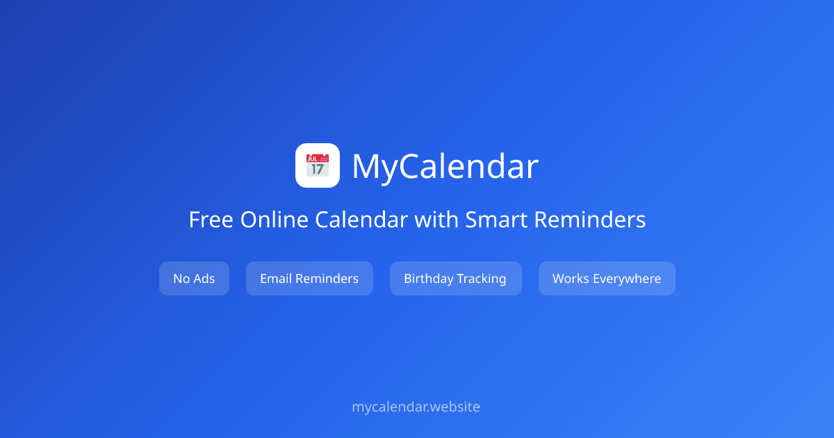 MyCalendar — Calendar with Smart Reminders